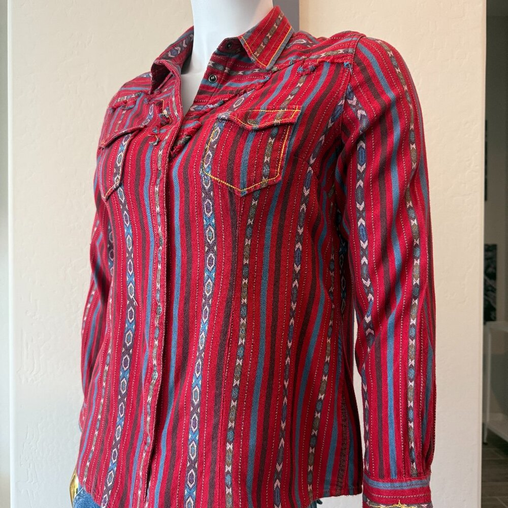 Ryan Michael Southwest Style Snap Shirt - Large